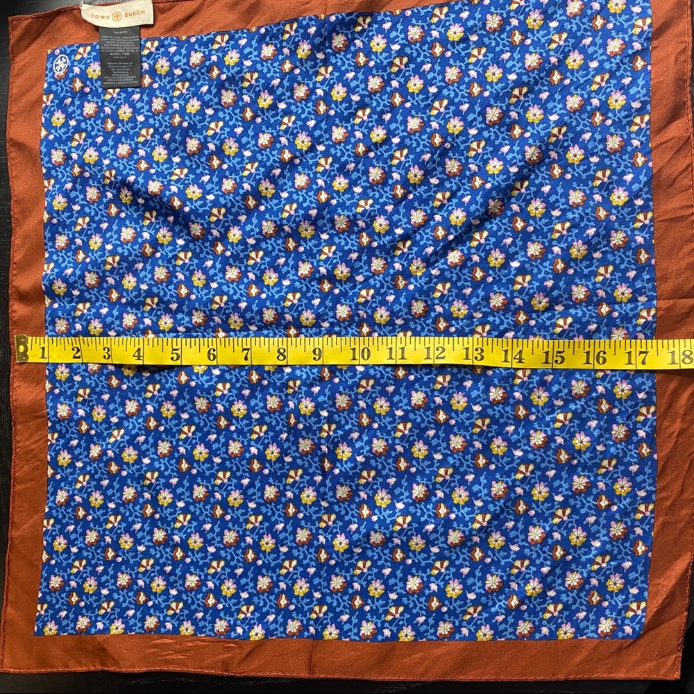 NWT Tory Burch Blueberry Square Scarf - Picture 5 of 6